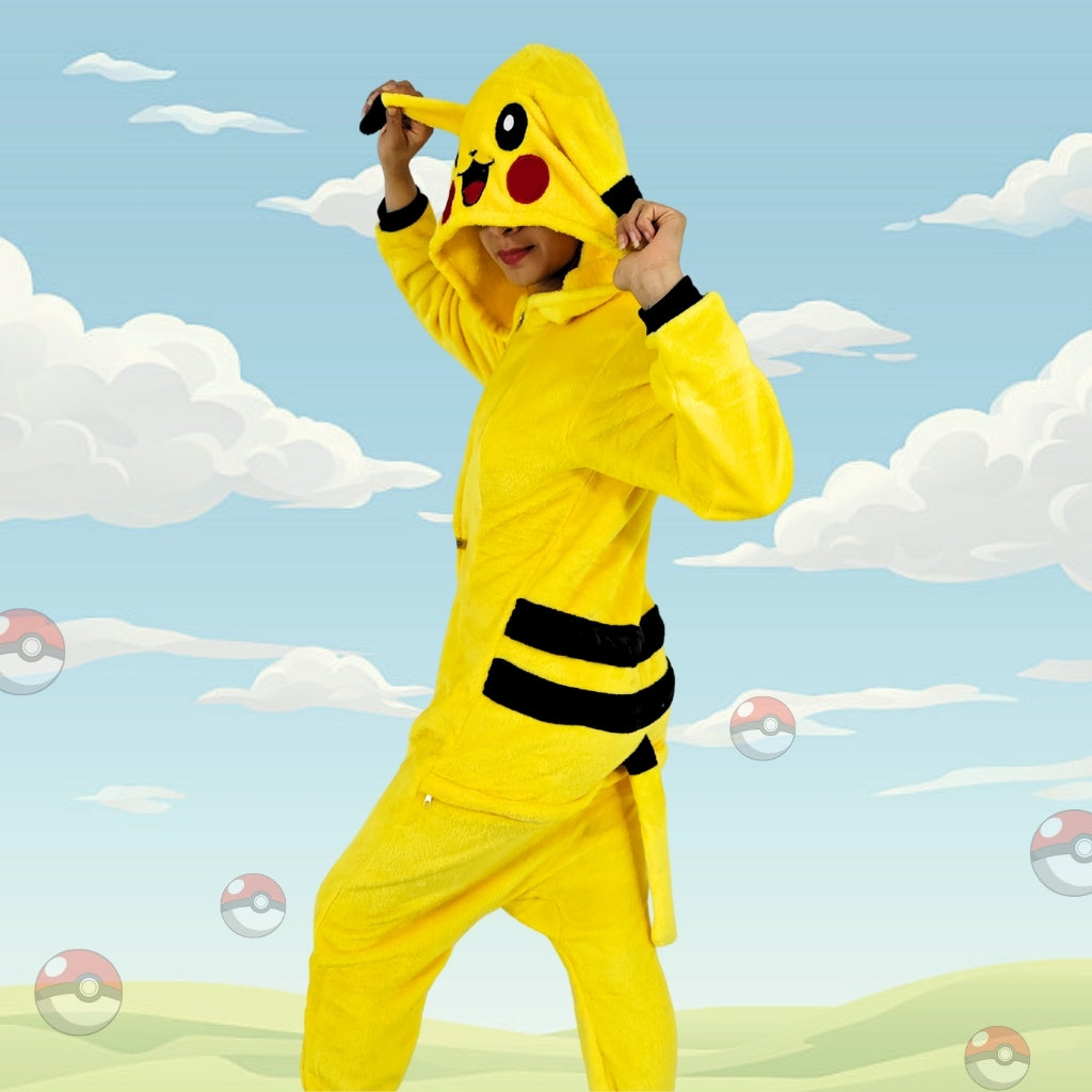 Pijama Térmica De Pikachu o Charmander Pokemon Para Adultos Y Niños