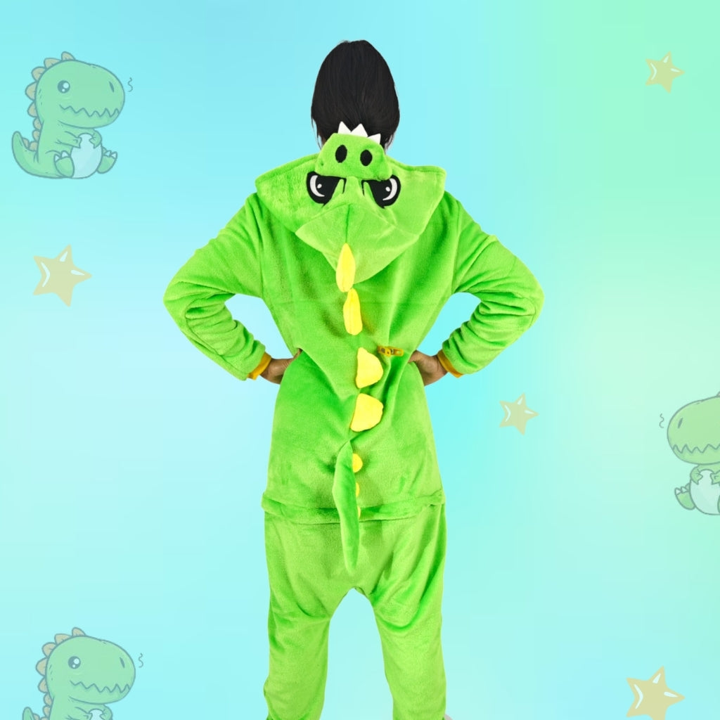 Pijama Térmica De Dinosaurio Para Niños Y Adultos