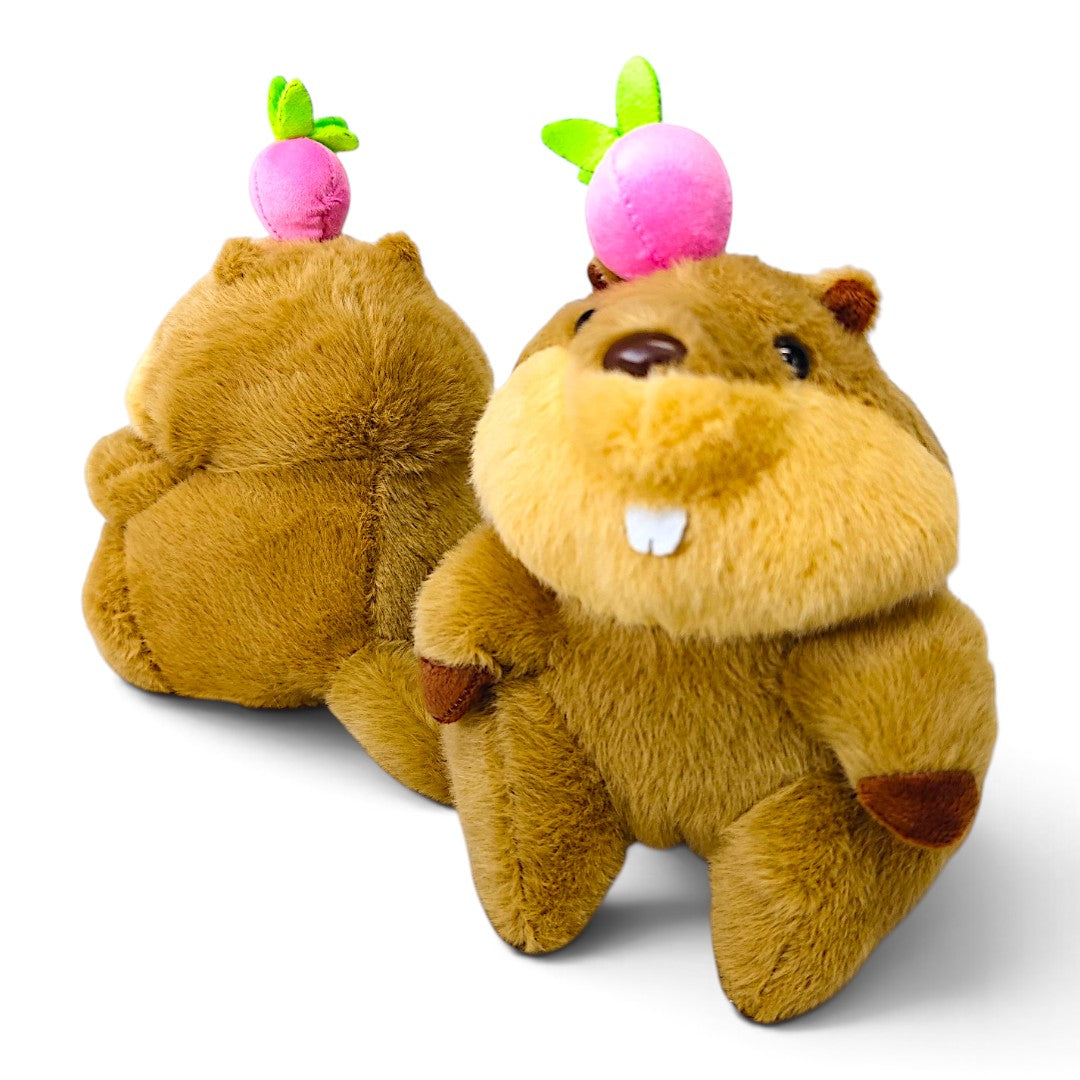 Peluche Castor Oso Clásico Fruta Rosa