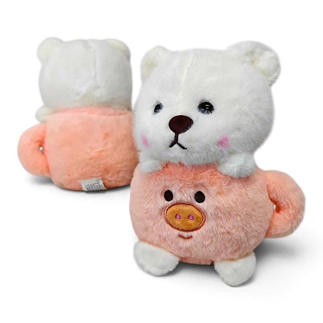 Peluche Oso Cerdito Taza Rosada