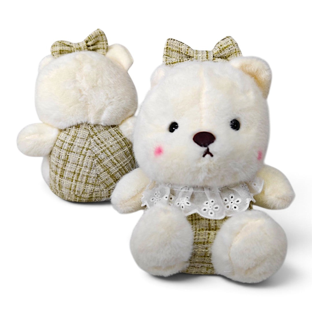 Peluche Gatito con Moño y Encaje