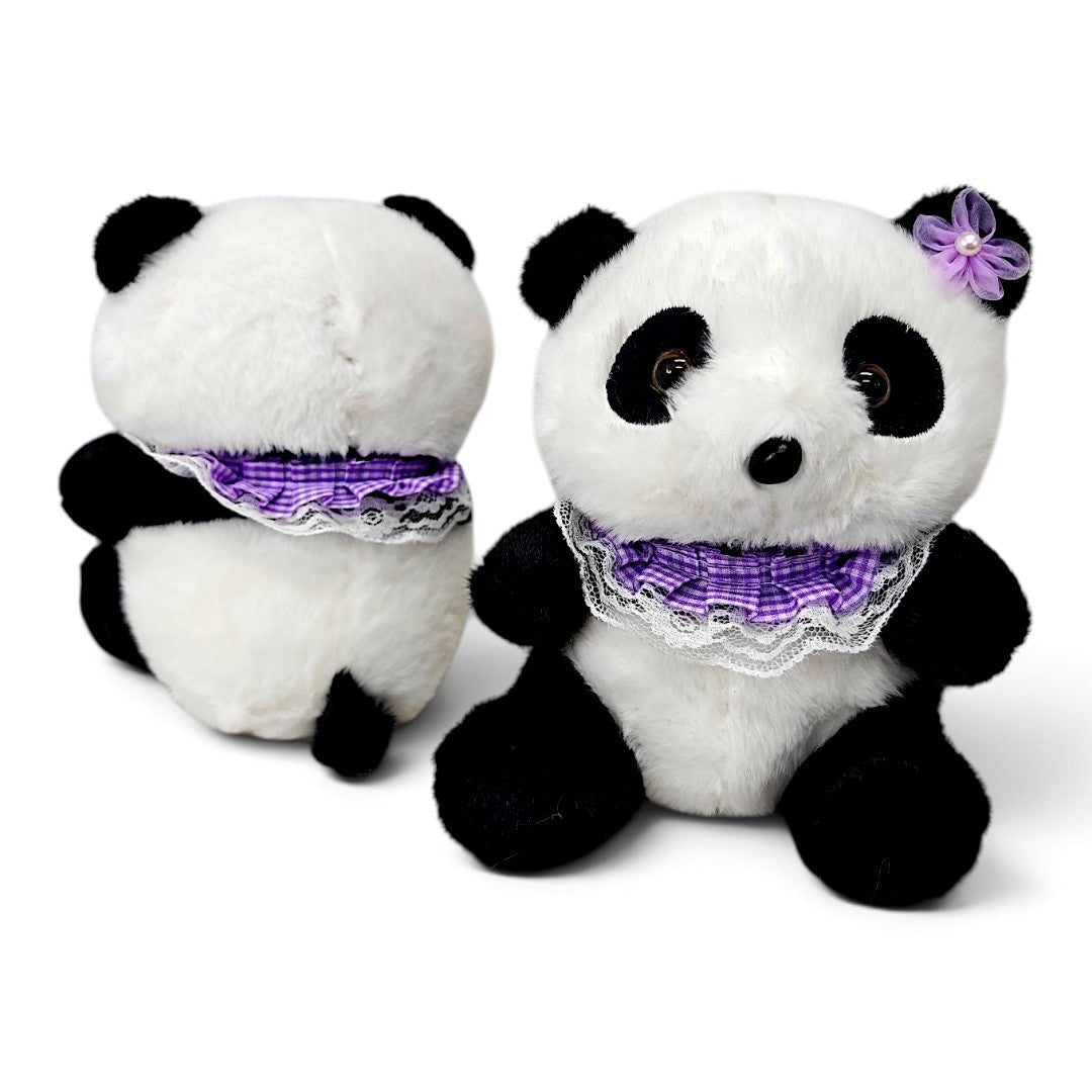 Peluche Panda Lila con Flor