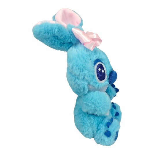 Peluche Stitch moño colores azul cielo