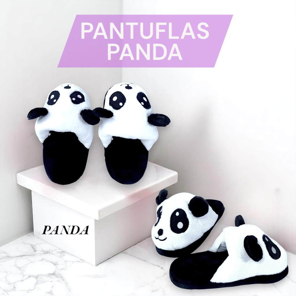 Pantuflas, Babuchas De Panda Para Adultos Y Niños
