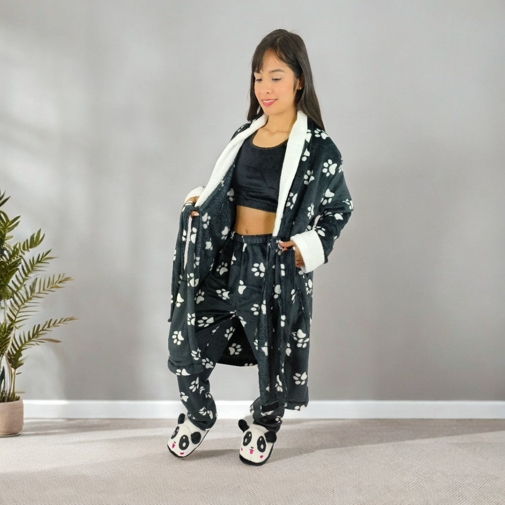 Bata levantadora unicolor y estampada térmica para dama