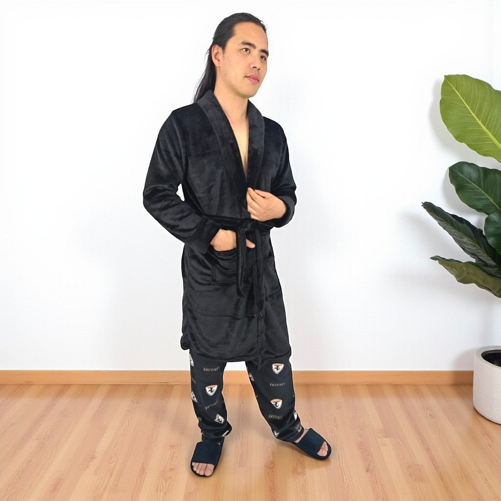 Bata unicolor Levantadora Térmica Para Hombre pijama