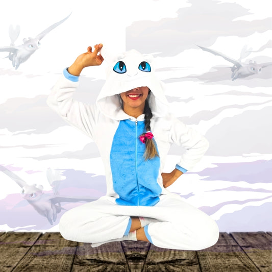 Kigurumi Dragón Furia Luminosa Enteriza Térmica – Pijama Temática para Niños