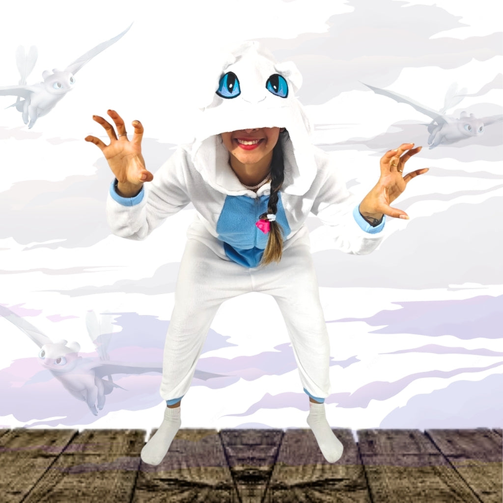 Kigurumi Dragón Furia Luminosa Enteriza Térmica – Pijama Temática para Niños