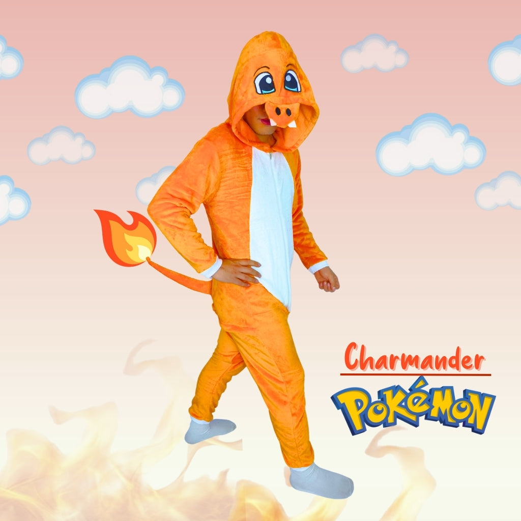 Pijama Térmica De Pikachu o Charmander Pokemon Para Adultos Y Niños