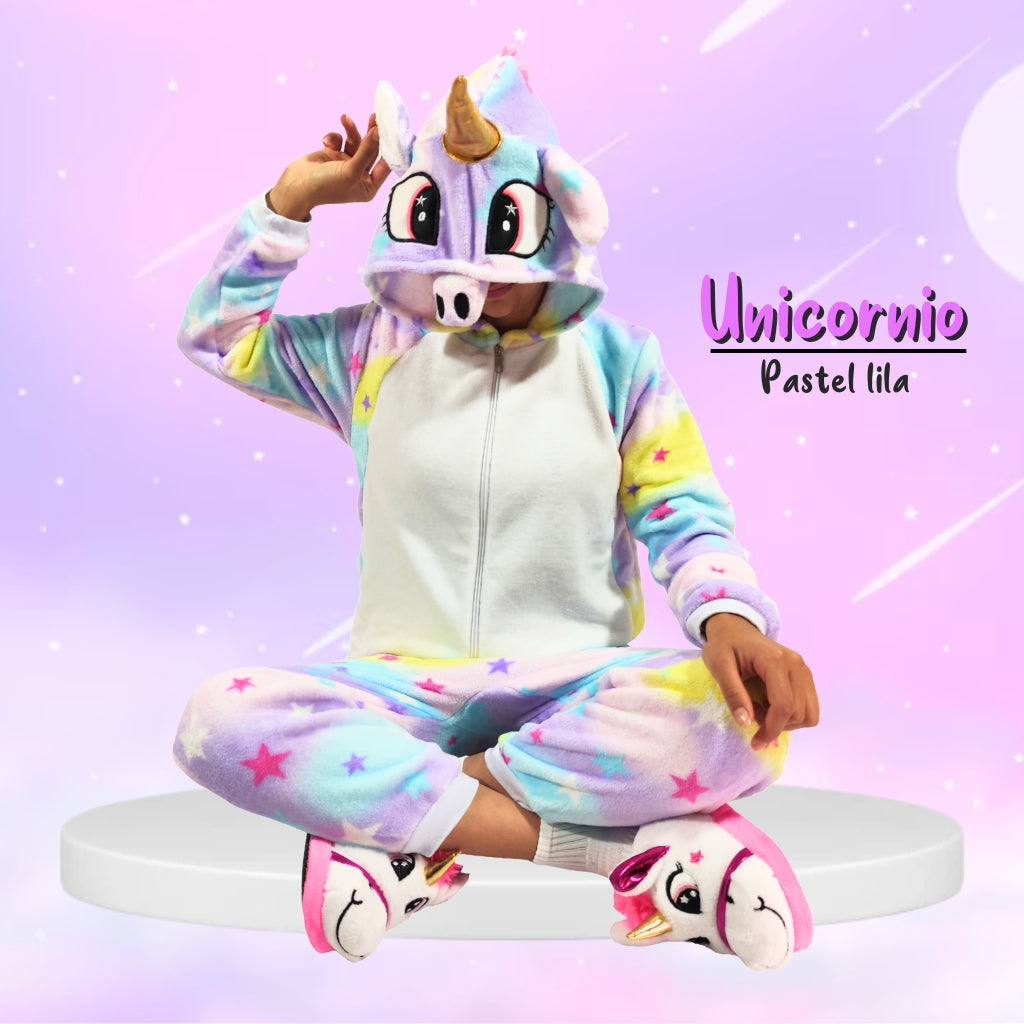 Pijama Térmica De Unicornio Para Niños Y Adultos
