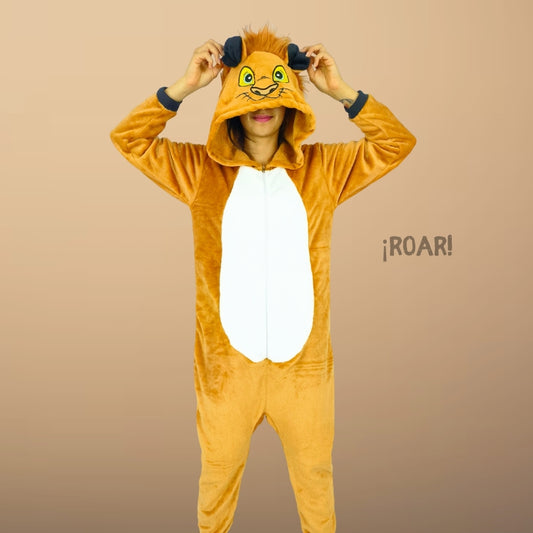 Kigurumi Térmica De León Para Adultos Pijama