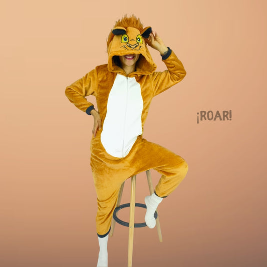 Kigurumi Térmica De Leon Pijama Para Niños