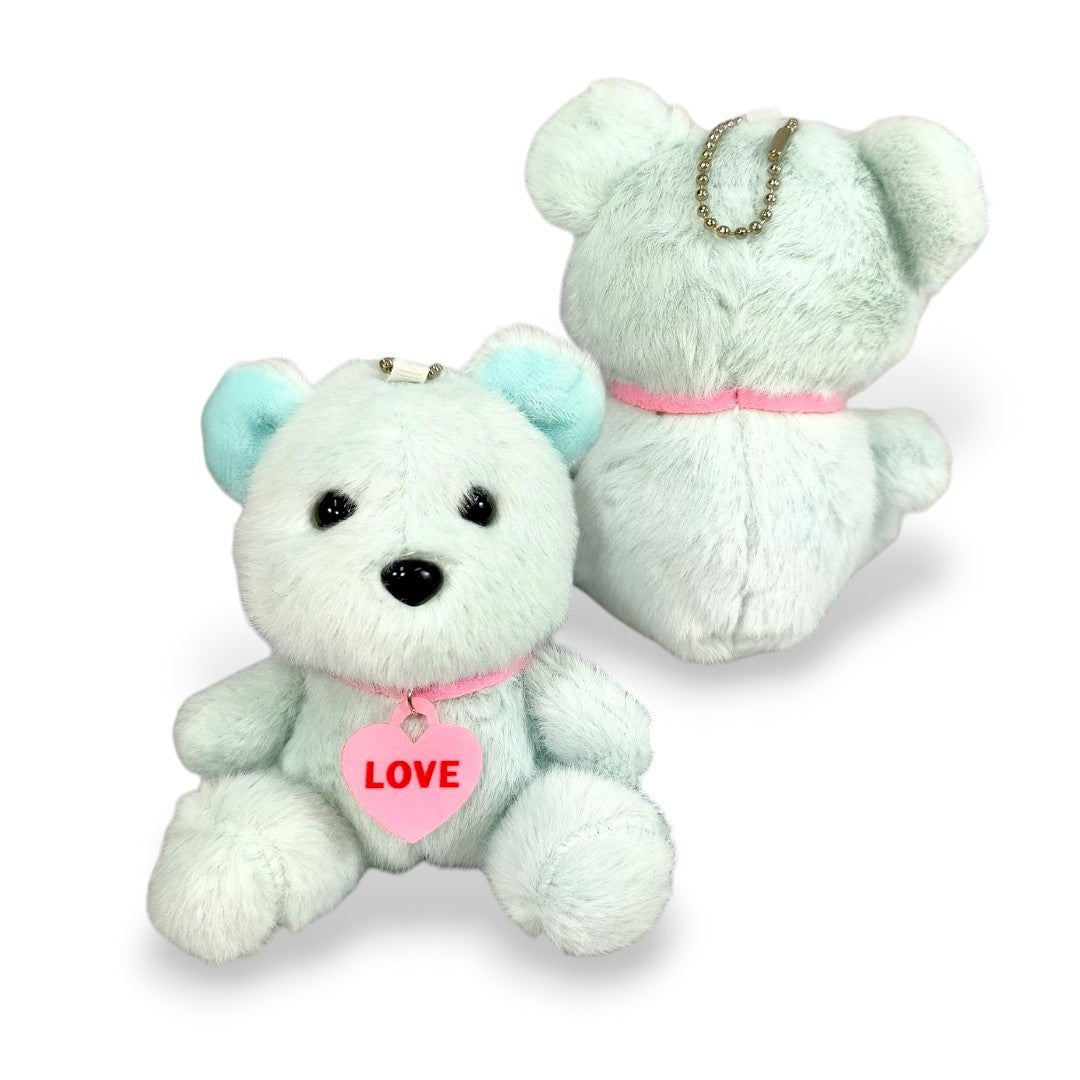 Llavero Peluche Oso Love Azul