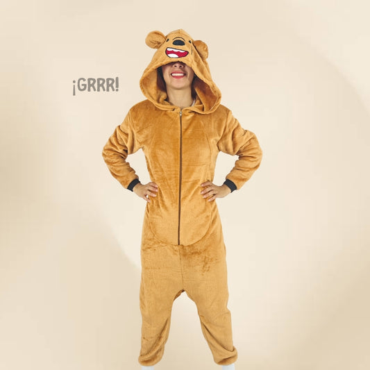 Pijama Kigurumi Térmica Oso Pardo Para Adultos
