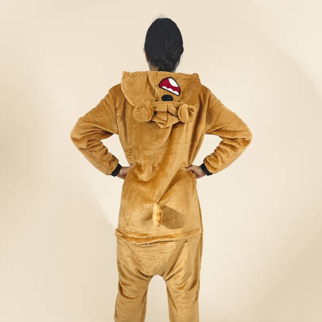 Kigurumi Térmica De Oso Pardo Pijama Para Niños