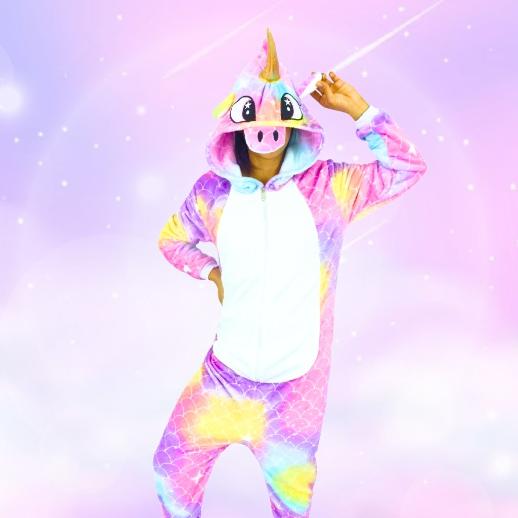 Kigurumi De Unicornio Arcoíris Sirena Adultos
