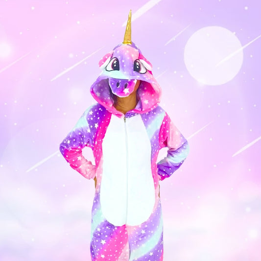 Kigurumi De Unicornio Arcoíris Chicle Adultos