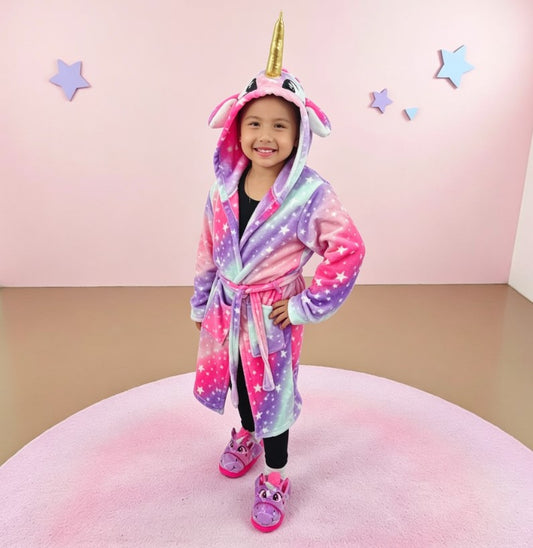 Bata para Niños Unicornio Chicle Temática Levantadora Pijama
