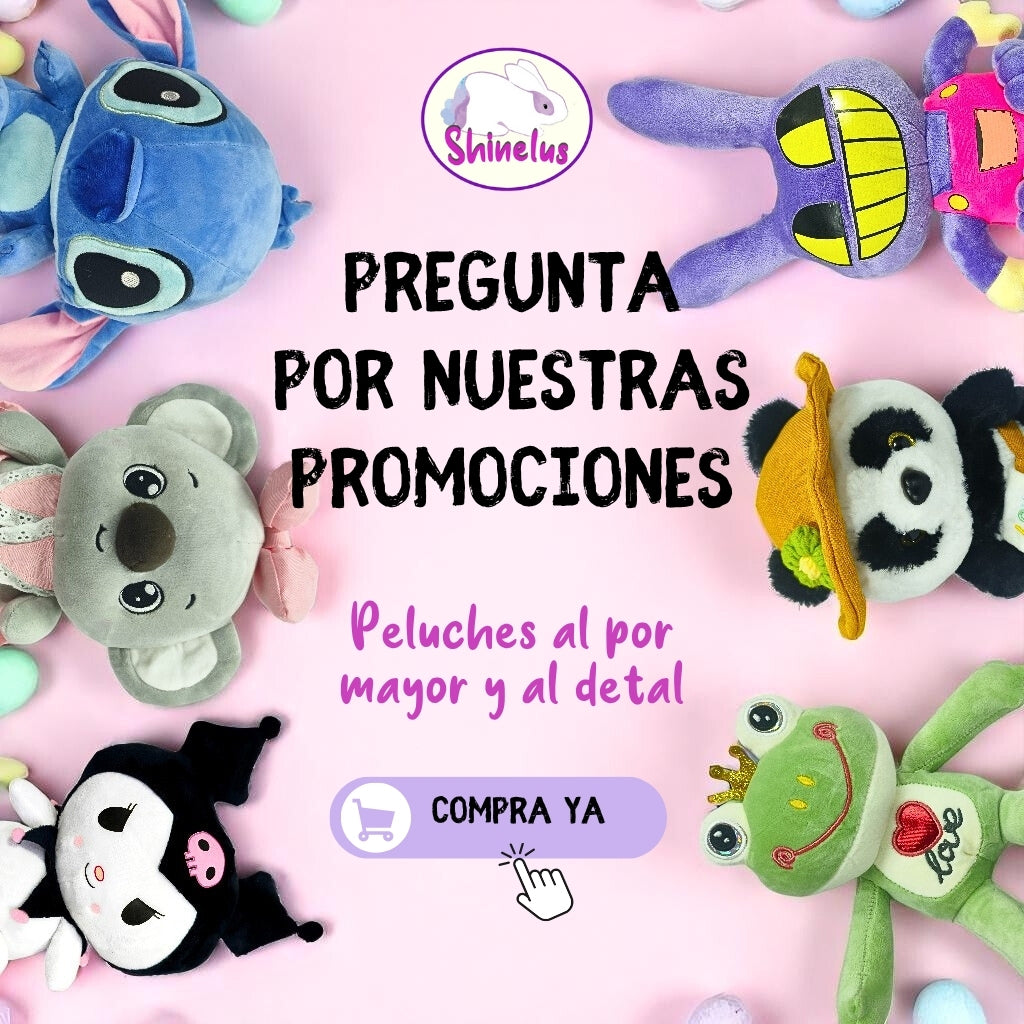 Peluches-Panda-lilo-animales-rana-kuromi-