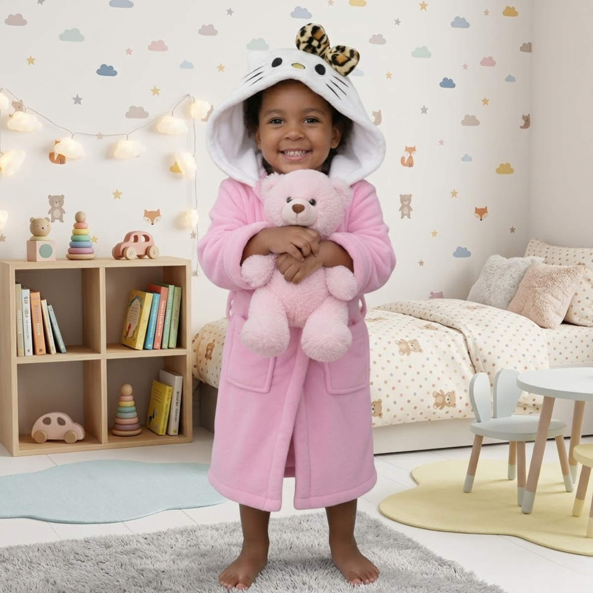 Bata para Niños Levantadora Hello Kitty Temática Pijama