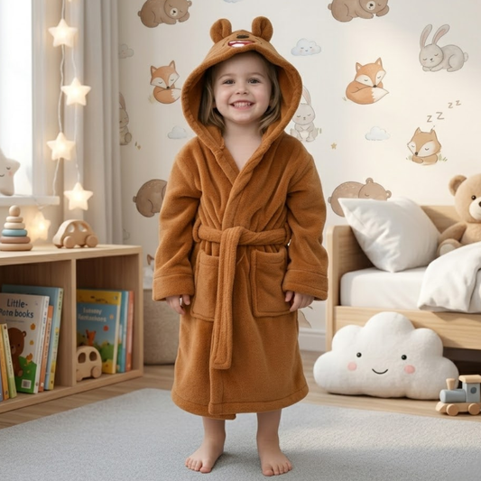 Bata para Niños Levantadora Oso Pardo Temática Pijama