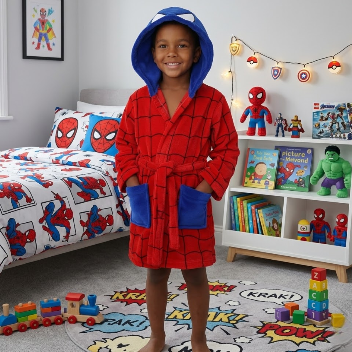 Bata para Niños Levantadora Spider Man Temática Pijama