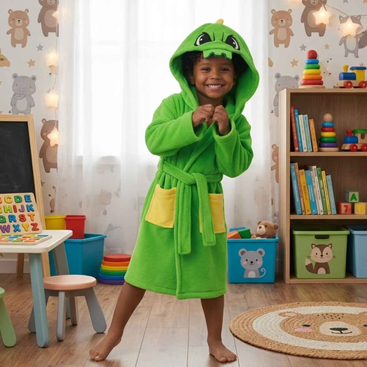 Bata para Niños Dinosaurio Temática Levantadora Pijama