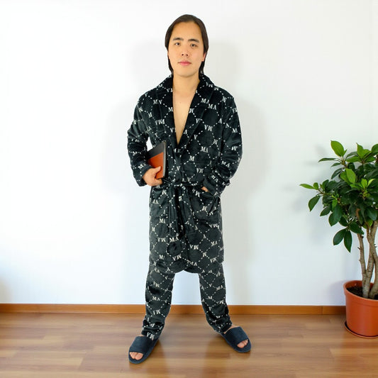 Bata estampada Térmica Levantadora Para Hombre pijama