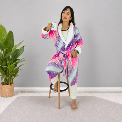 Bata para mujer Levantadora térmica colores Arcoíris Chicle