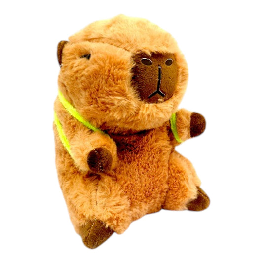 Peluche Capibara 20 Cm Con Morral De Tortuga Cute