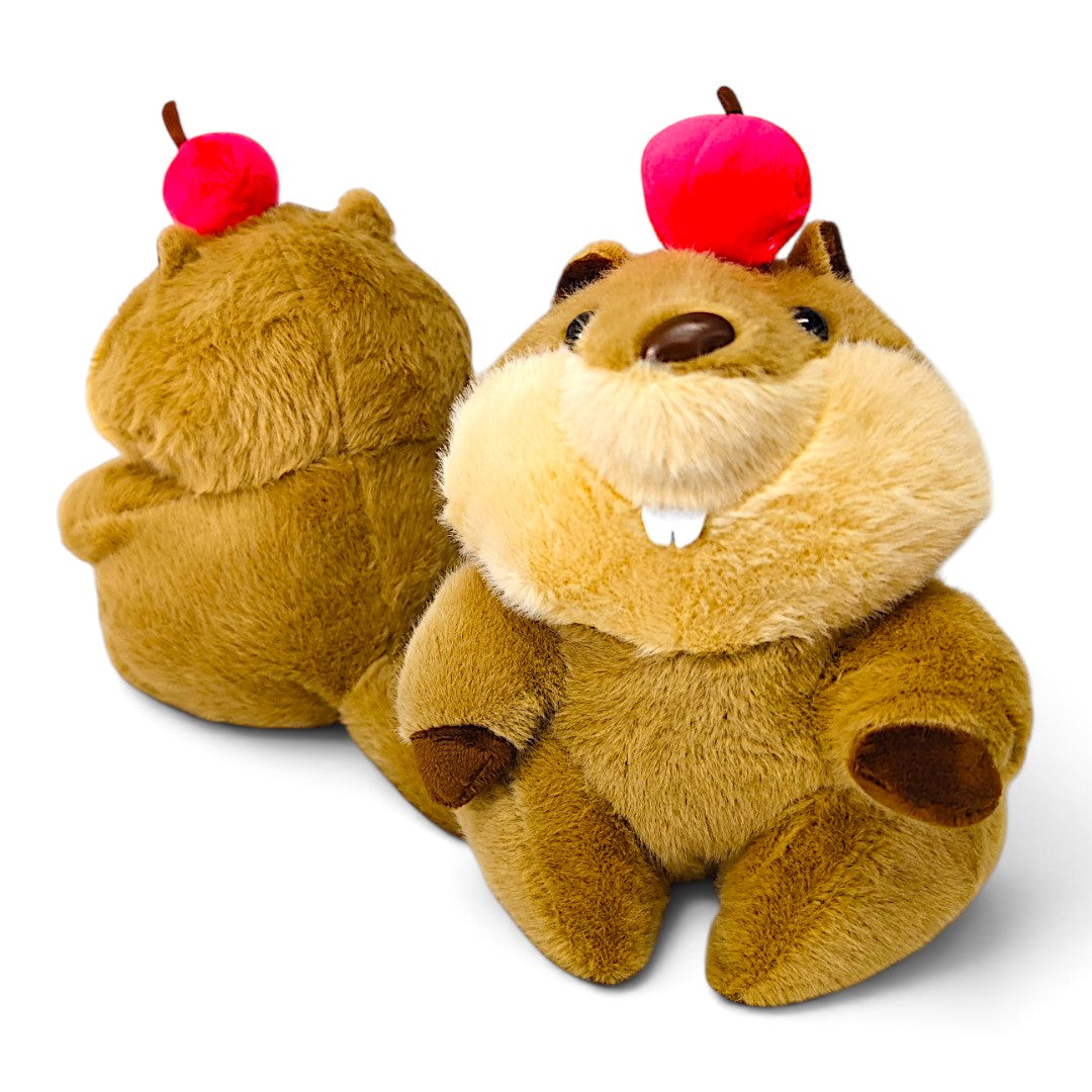 Peluche Castor Oso Clásico Fruta Roja