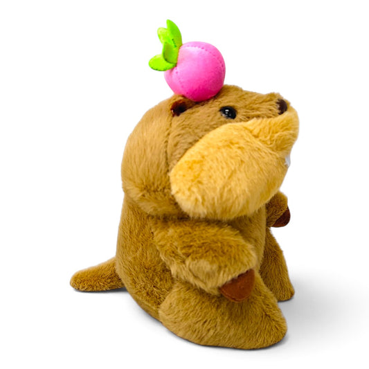 Peluche Castor Oso Clásico Fruta Rosa