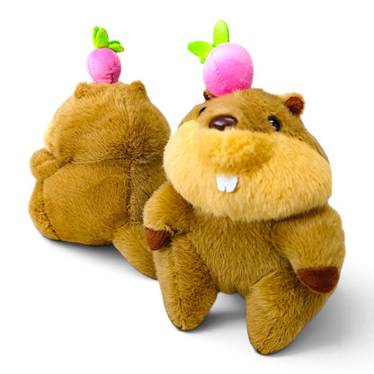Peluche Castor Oso Clásico Fruta Rosa