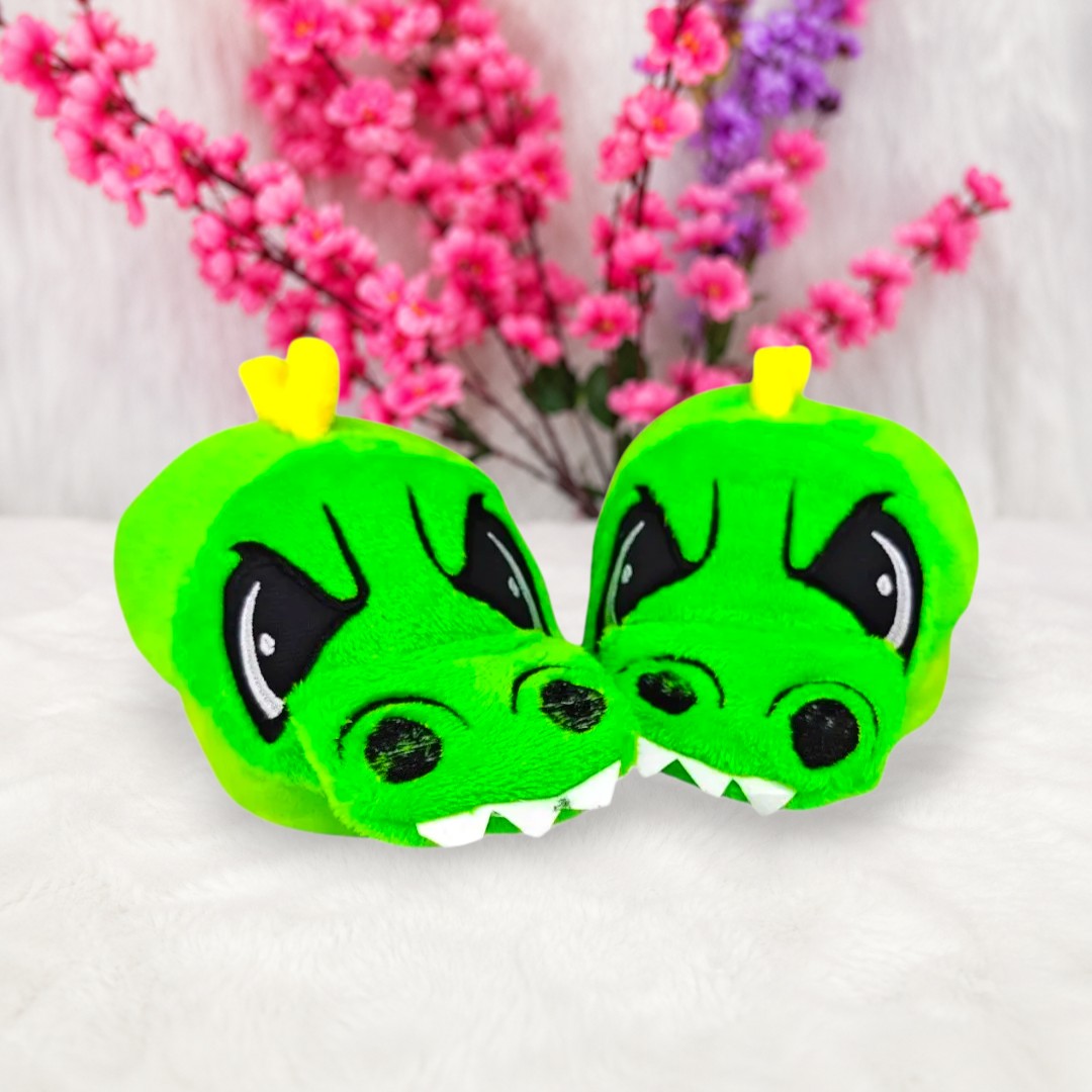 Pantuflas de Dinosaurio Verde para Adultos