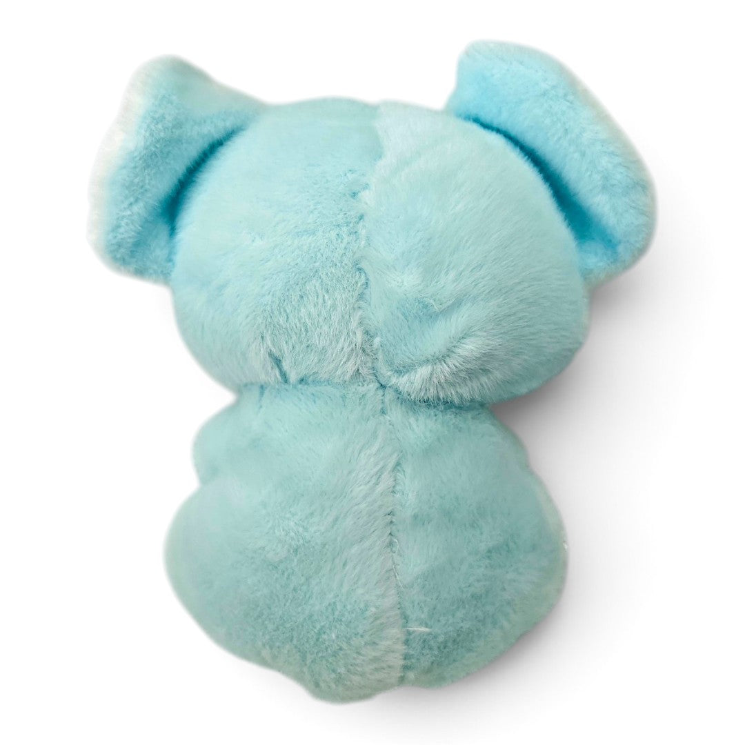 Peluche Elefante Azul con Moño Rosado