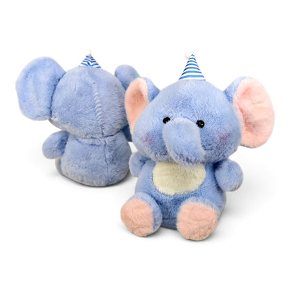 Peluche Elefante Azul con Gorro Azul