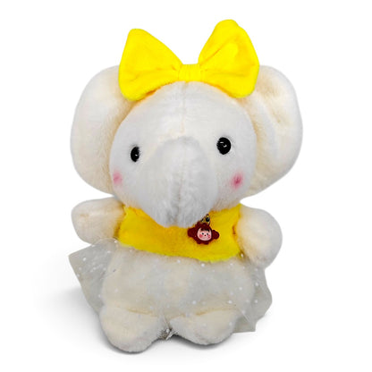 Peluche Elefante con Moño Amarillo