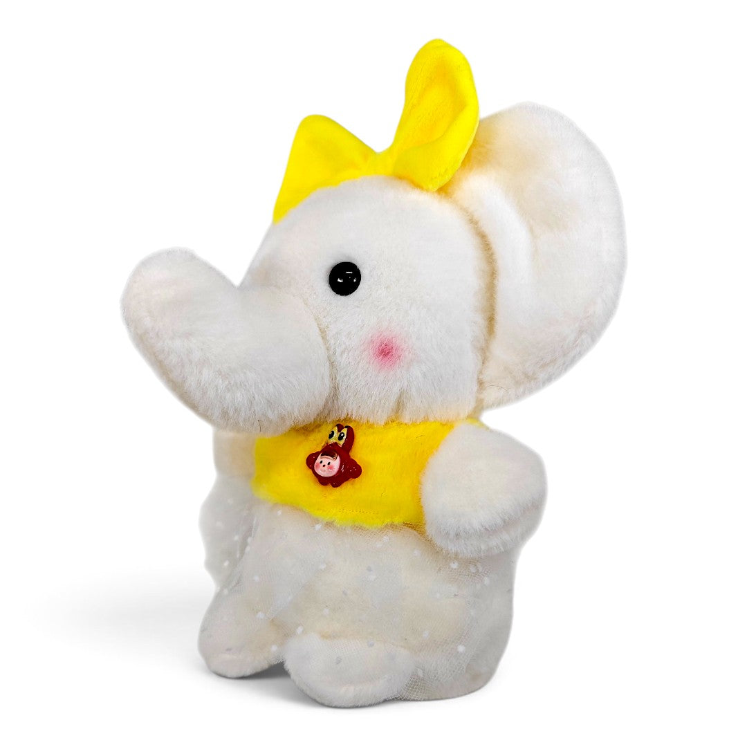 Peluche Elefante con Moño Amarillo
