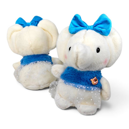 Peluche Elefante con Moño Azul