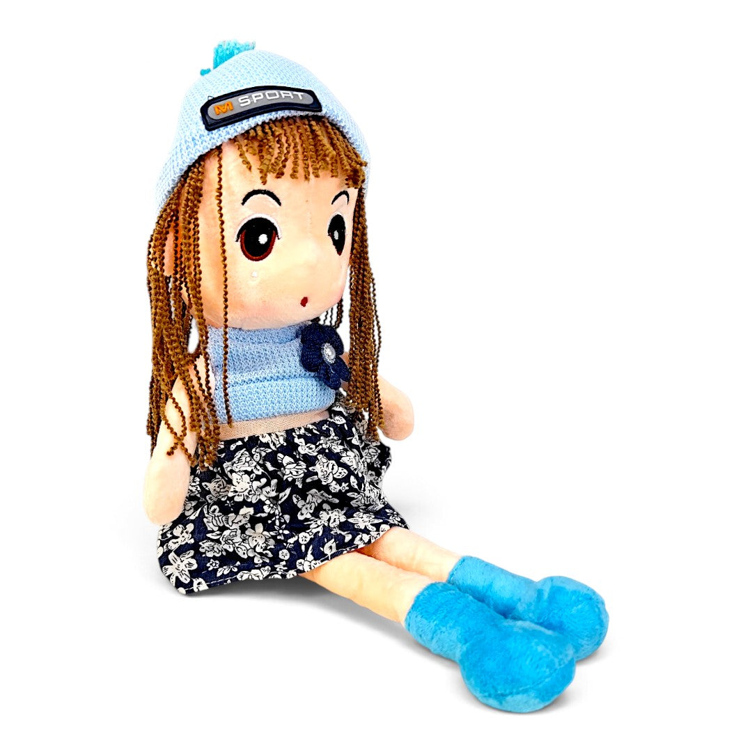 Peluche Muñeca de Trapo Conjunto Azul 50 cm