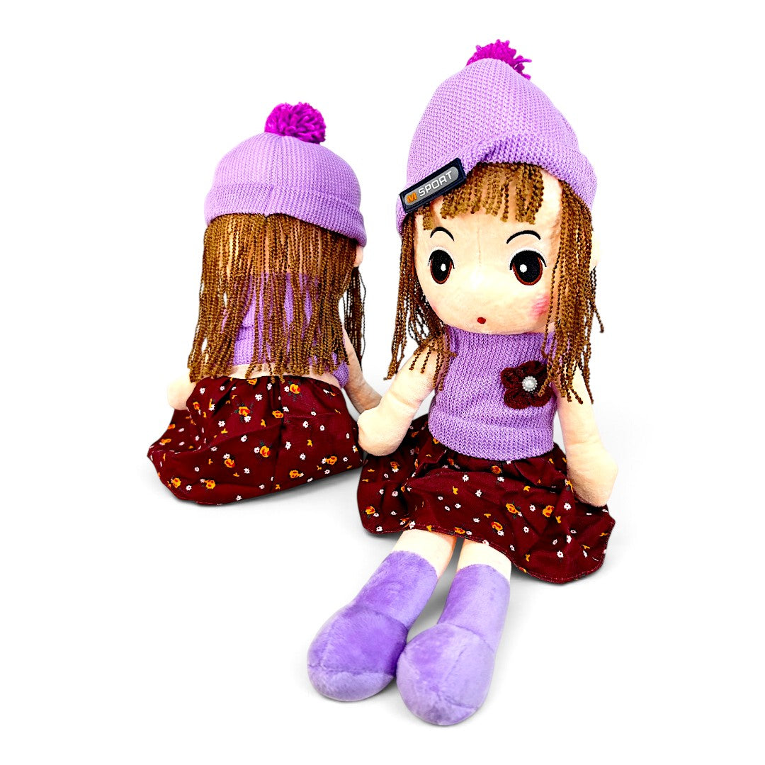 Peluche Muñeca de Trapo Conjunto Lila 50 cm