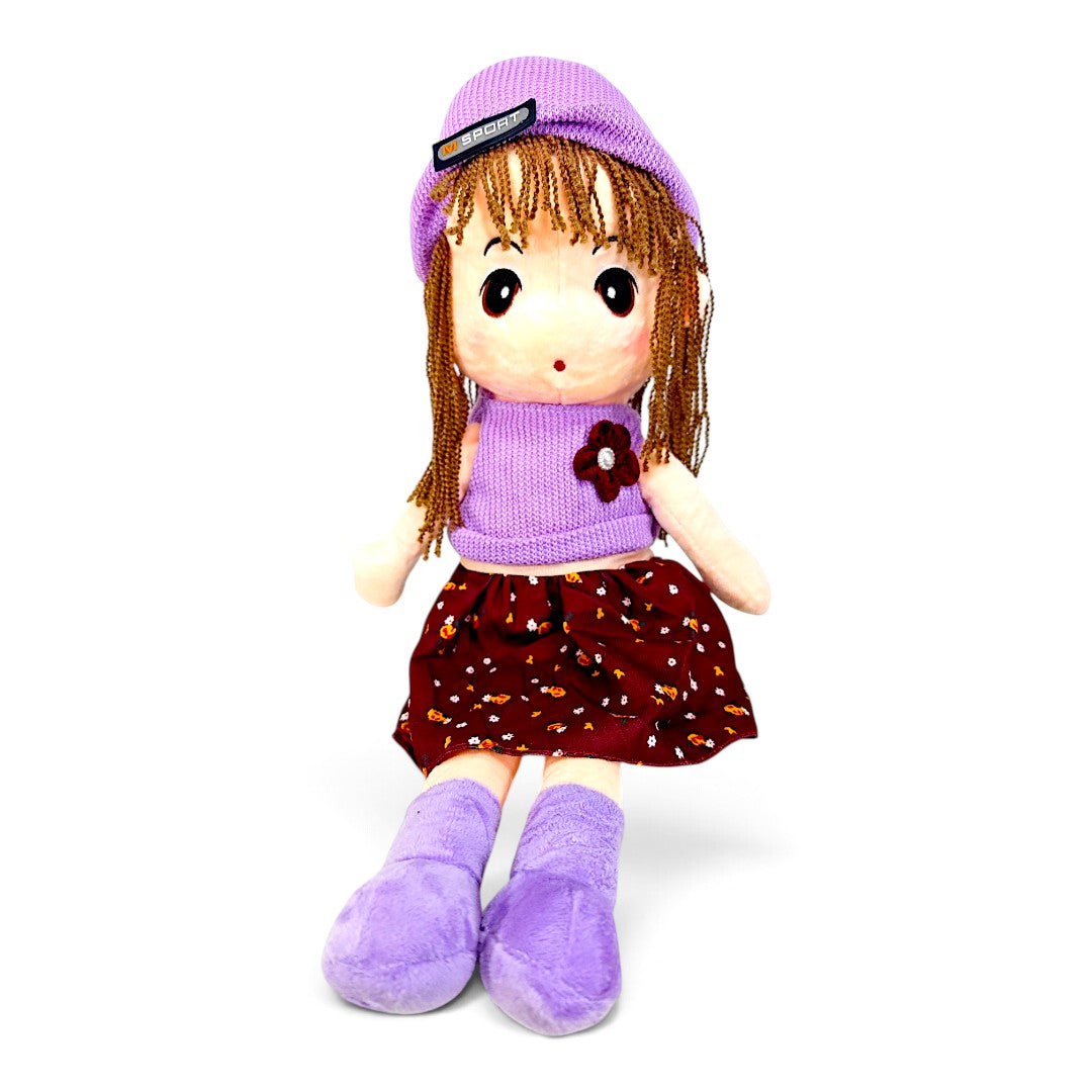 Peluche Muñeca de Trapo Conjunto Lila 50 cm
