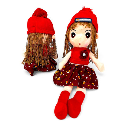 Peluche Muñeca de Trapo Conjunto Rojo 50 cm