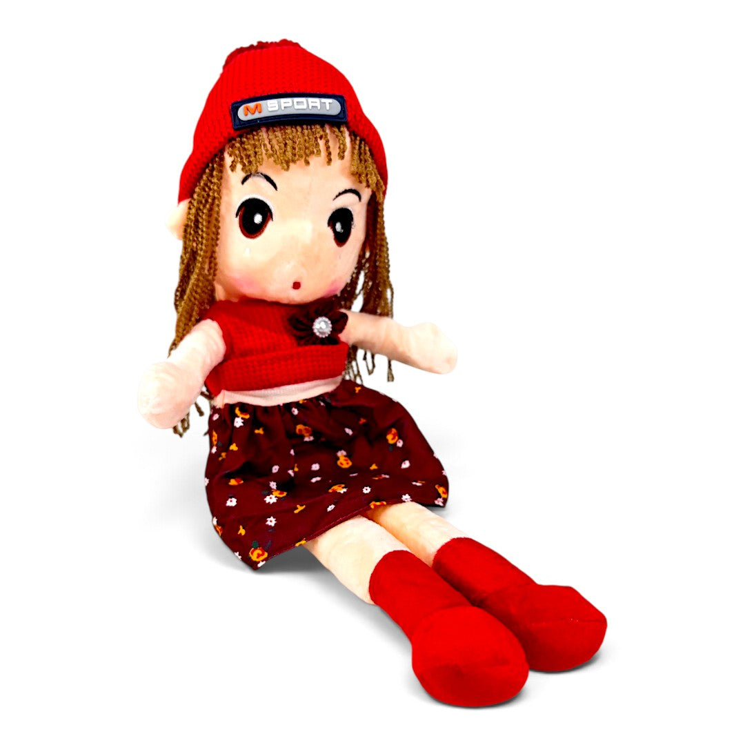 Peluche Muñeca de Trapo Conjunto Rojo 50 cm