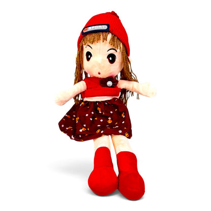 Peluche Muñeca de Trapo Conjunto Rojo 50 cm