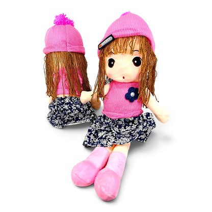 Peluche Muñeca de Trapo Conjunto Rosado 50 cm
