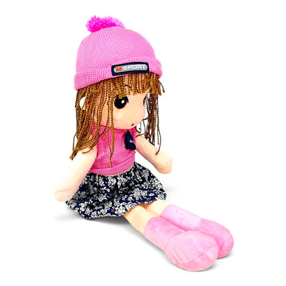 Peluche Muñeca de Trapo Conjunto Rosado 50 cm