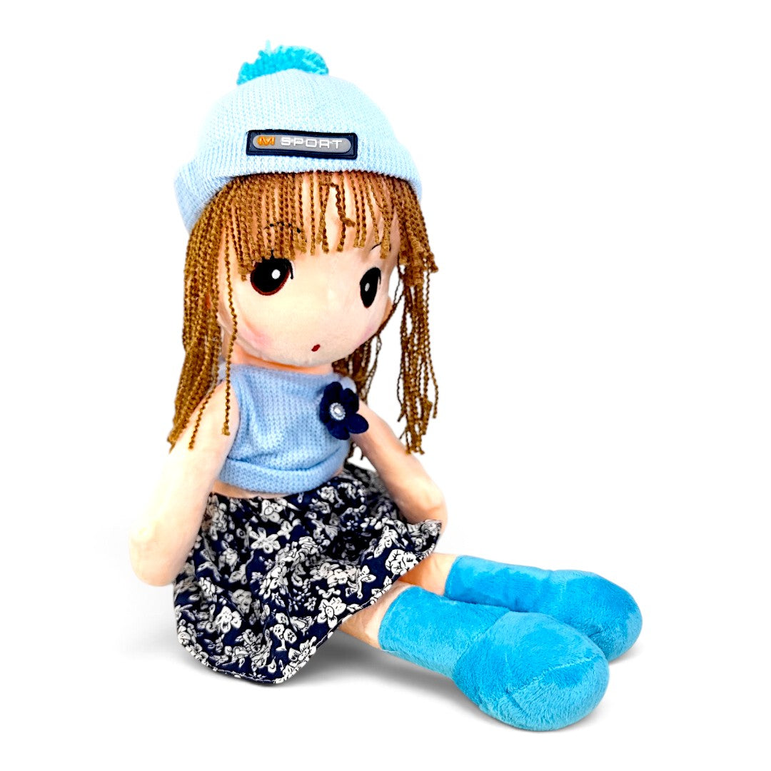 Peluche Muñeca de Trapo Conjunto Azul 60 cm