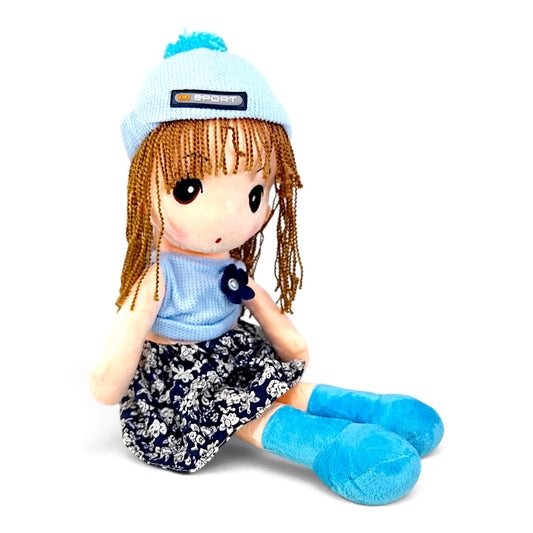 Peluche Muñeca de Trapo Conjunto Azul 60 cm