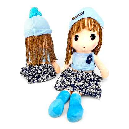Peluche Muñeca de Trapo Conjunto Azul 60 cm